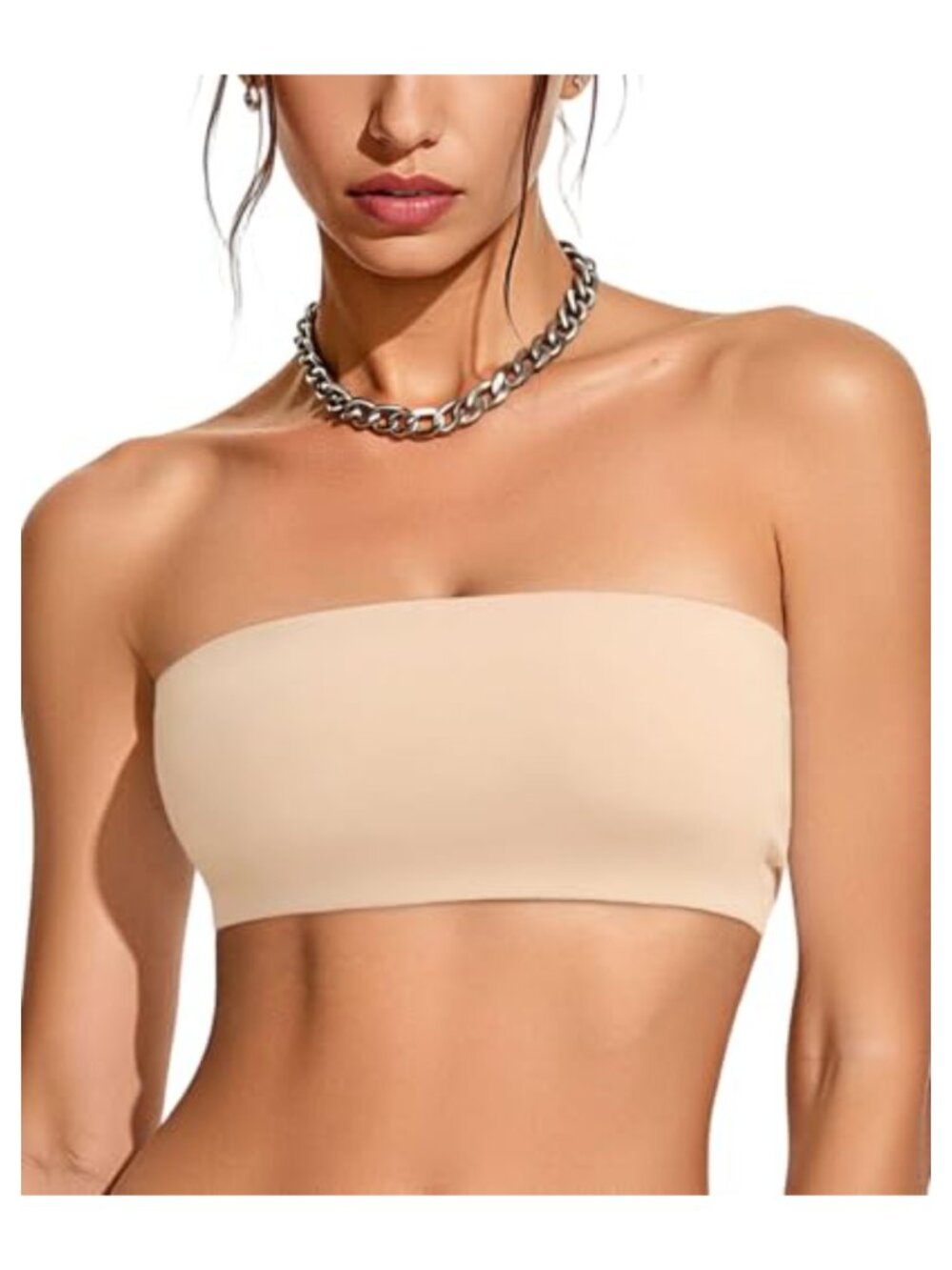 Strapless Bandeau Bra Seamless Wireless Tube Top Bralette Non Padded Nylon